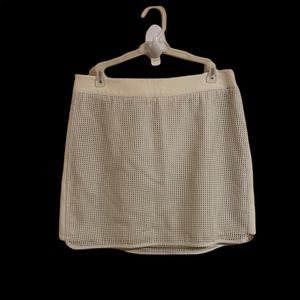 🤑CLEARANCE modern Banana Republic grid white cream skirt